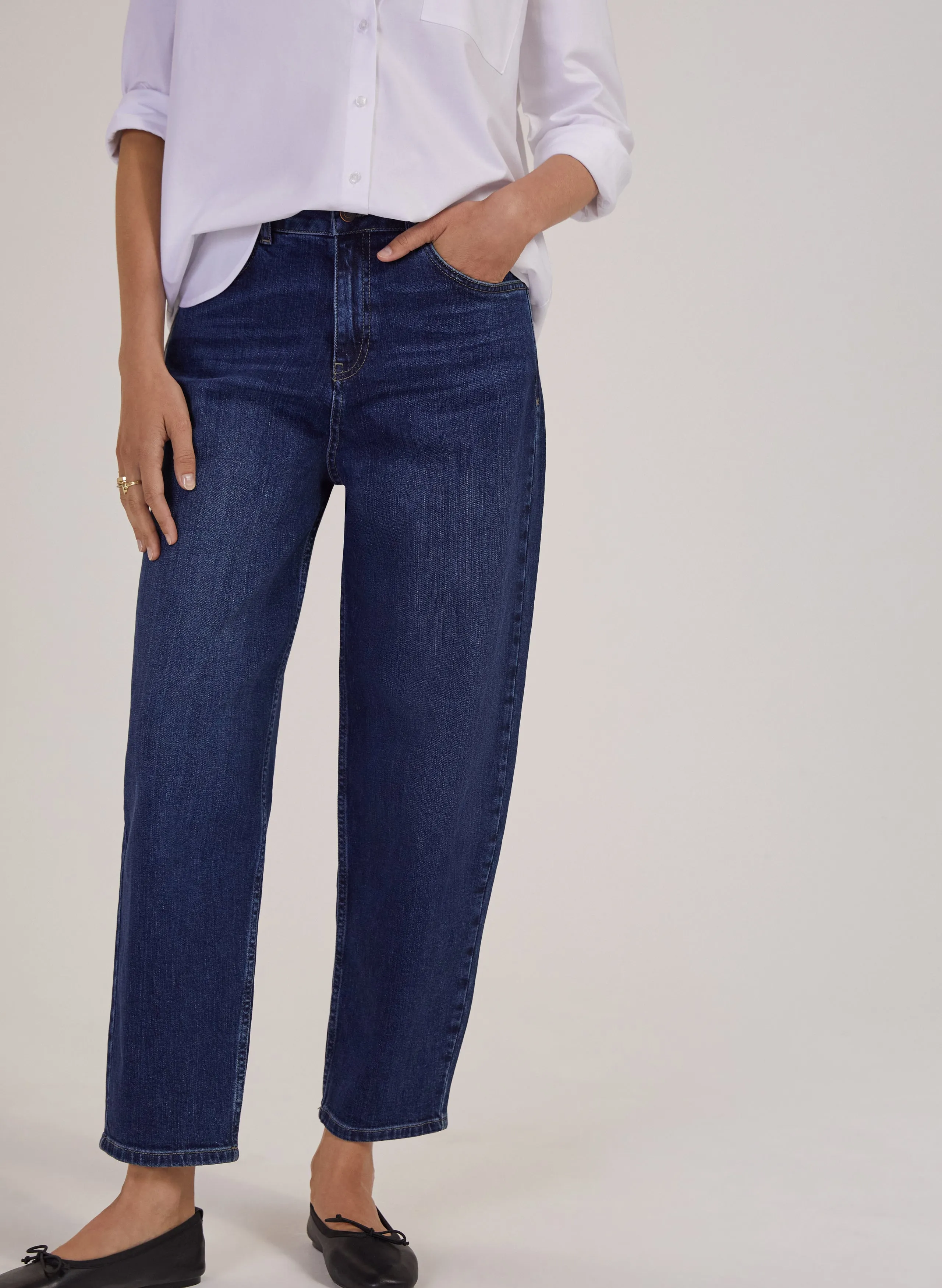 Baukjen Organic Barrel Leg Jeans