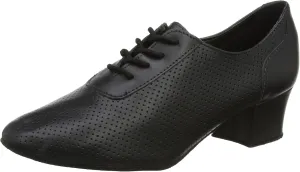BL54 Women's Leather Practice Ballroom Shoe (Medium 7.5L) Black