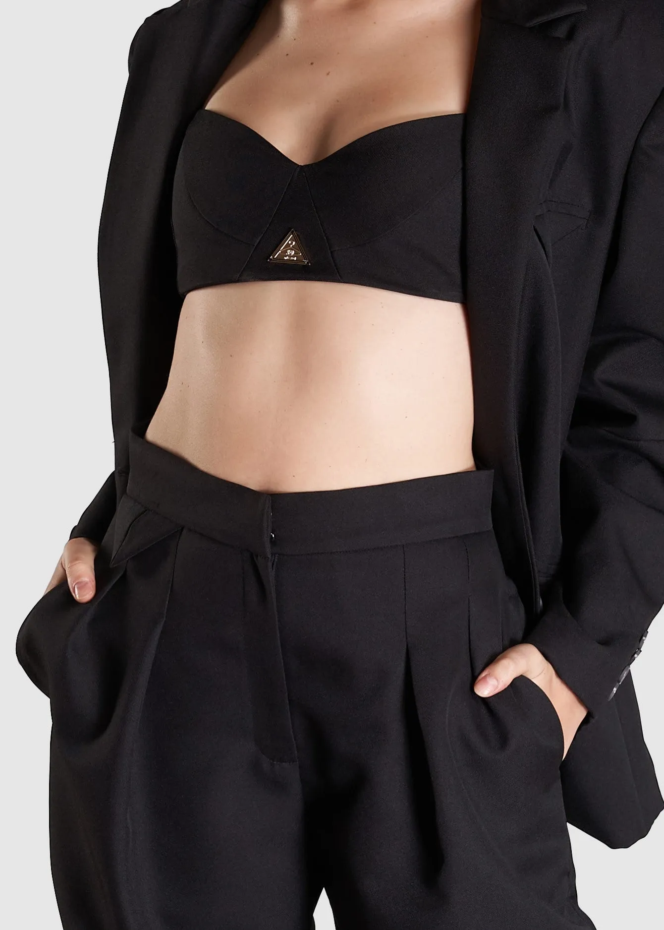 High Waisted Semi Balloons Trousers | Black