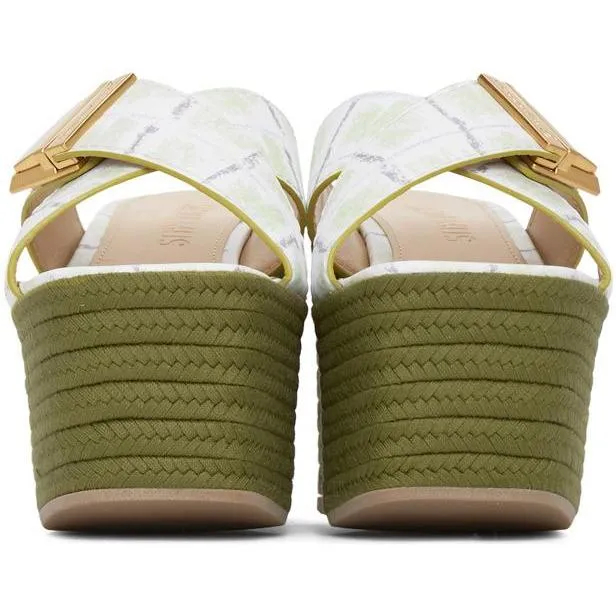 Jacquemus Green 'Les Sandales Tatanes' Sandals