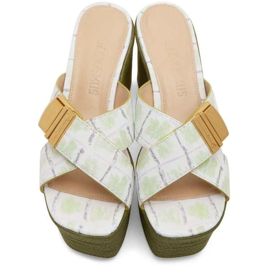 Jacquemus Green 'Les Sandales Tatanes' Sandals