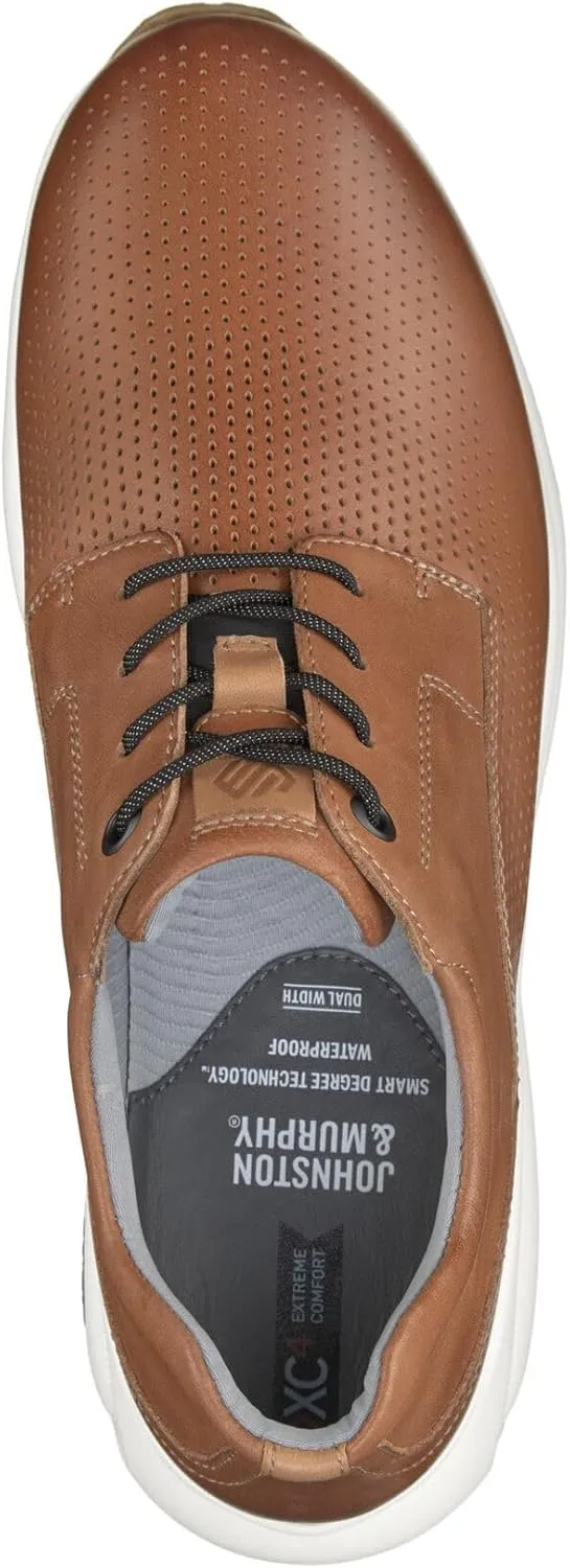 Johnston & Murphy TR3-Luxe Perfed Plain Toe Shoes for Men  Waterproof Sneakers, Mens Casual Dress Shoes for Work