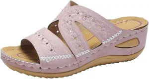 Ladmiple Womens Sandals Dressy Casual Comfortable Slip On Orthotic Flip Flops Summer Orthopedic Slides With Arch Support