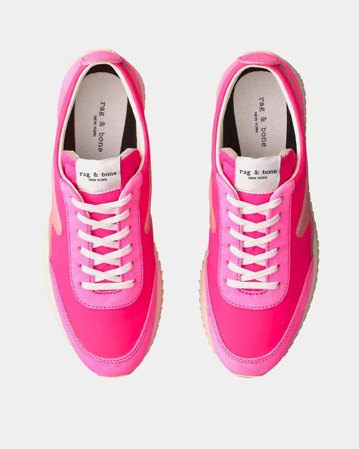 Retro Runner Recycled Materials Neon Pink Low Top Sneakers