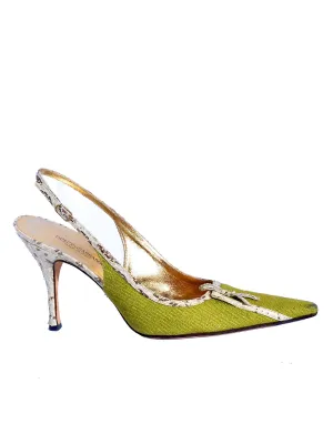 Snakeskin Slingback Pumps