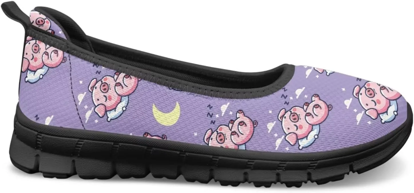 UNICEU Casual Slip On Shoes for Women Breathable Mesh Non-Slip Flats Lightweight Fashion Low Top Loafers for Walking