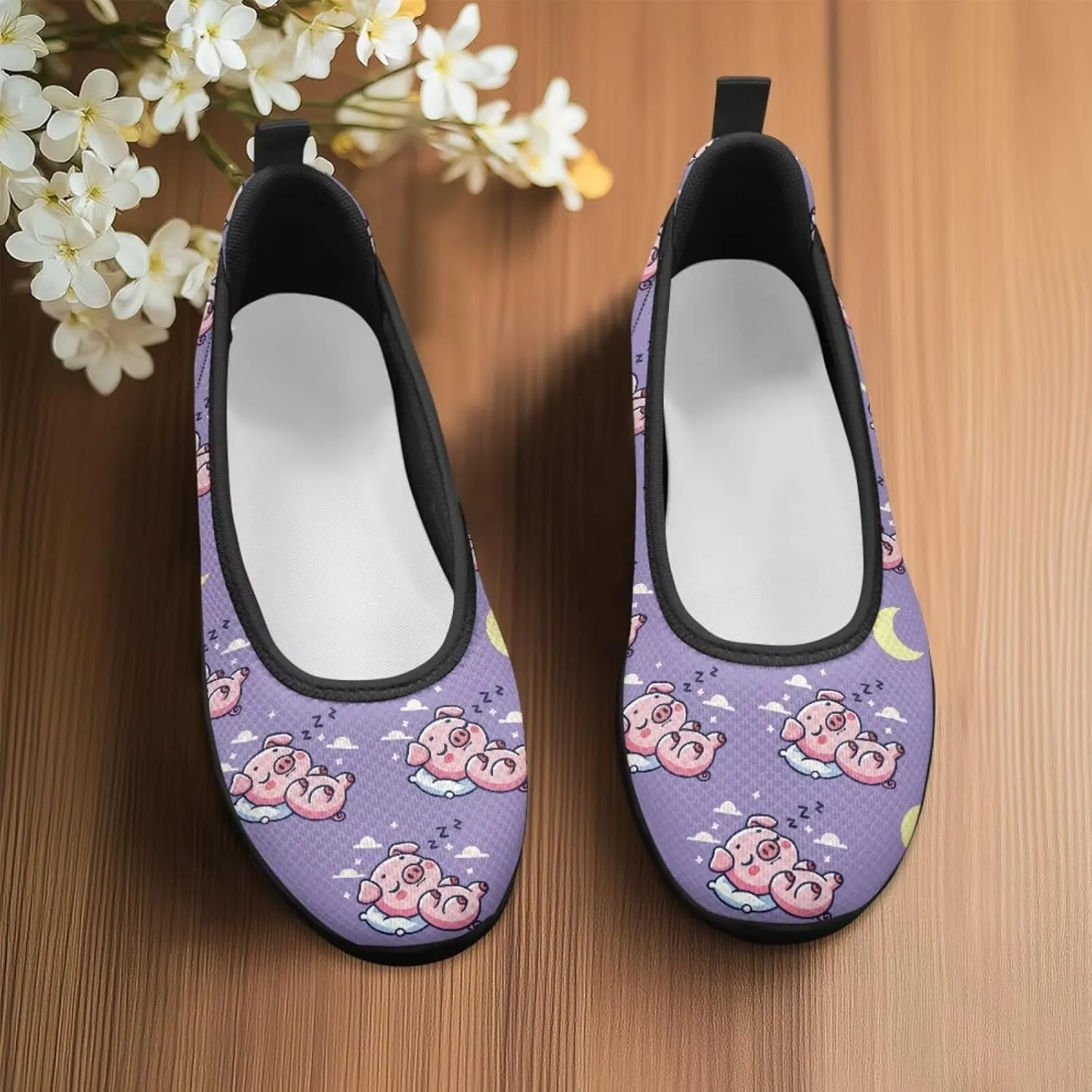 UNICEU Casual Slip On Shoes for Women Breathable Mesh Non-Slip Flats Lightweight Fashion Low Top Loafers for Walking