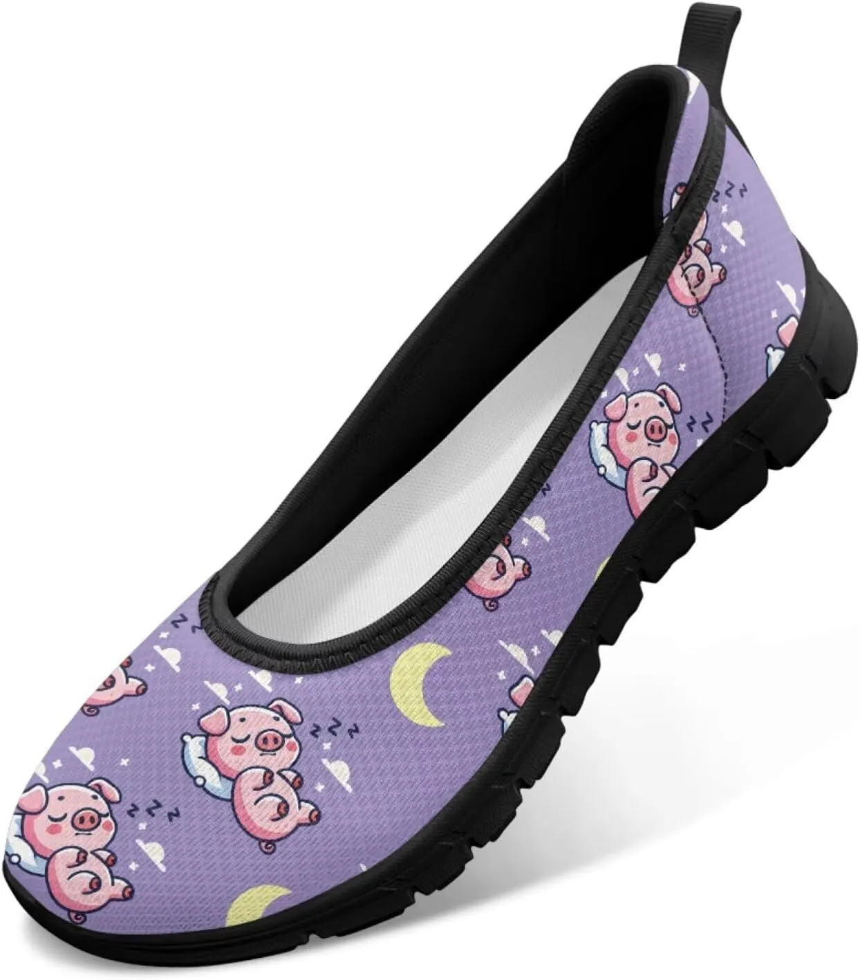 UNICEU Casual Slip On Shoes for Women Breathable Mesh Non-Slip Flats Lightweight Fashion Low Top Loafers for Walking