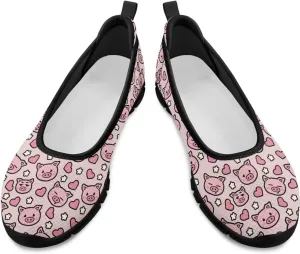 UNICEU Casual Slip On Shoes for Women Breathable Mesh Non-Slip Flats Lightweight Fashion Low Top Loafers for Walking