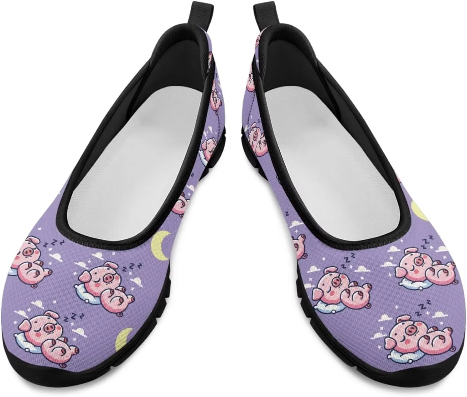 UNICEU Casual Slip On Shoes for Women Breathable Mesh Non-Slip Flats Lightweight Fashion Low Top Loafers for Walking