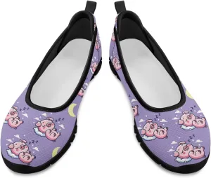 UNICEU Casual Slip On Shoes for Women Breathable Mesh Non-Slip Flats Lightweight Fashion Low Top Loafers for Walking