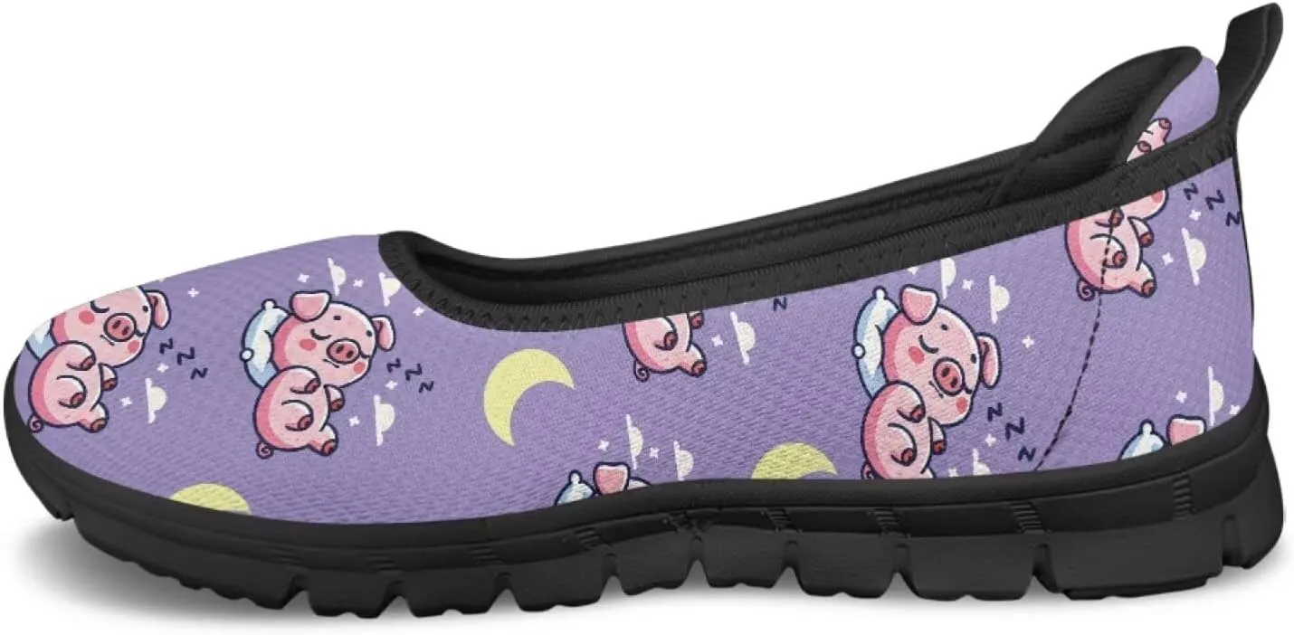 UNICEU Casual Slip On Shoes for Women Breathable Mesh Non-Slip Flats Lightweight Fashion Low Top Loafers for Walking
