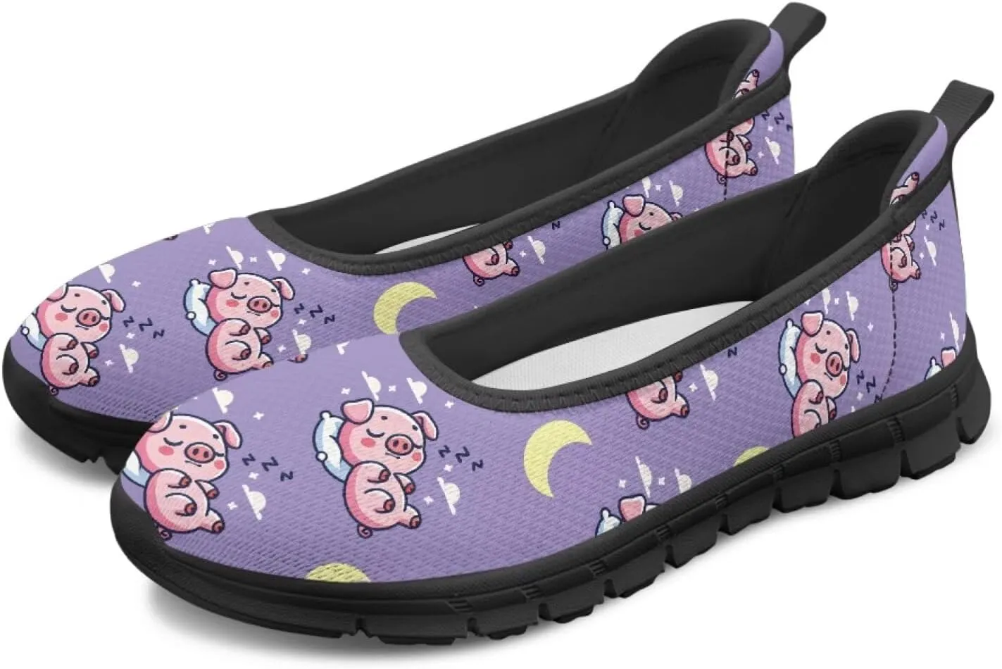UNICEU Casual Slip On Shoes for Women Breathable Mesh Non-Slip Flats Lightweight Fashion Low Top Loafers for Walking