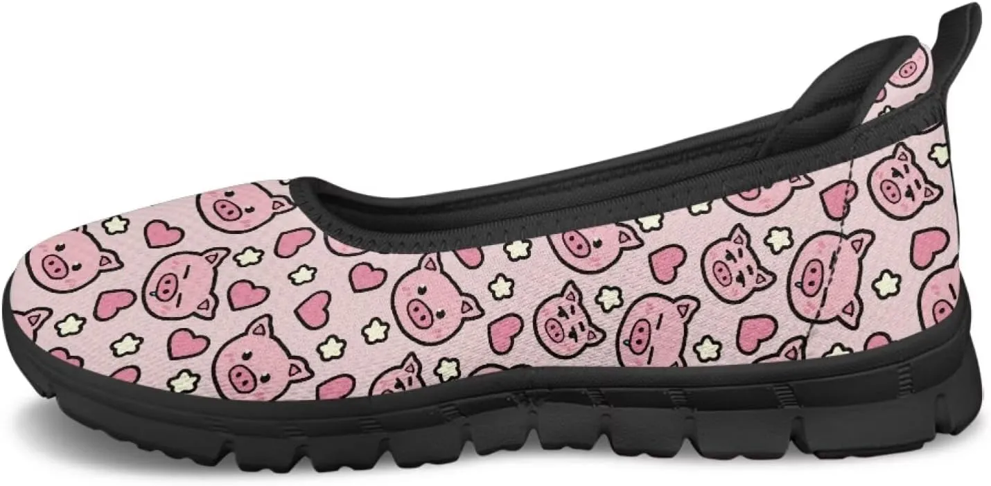UNICEU Casual Slip On Shoes for Women Breathable Mesh Non-Slip Flats Lightweight Fashion Low Top Loafers for Walking
