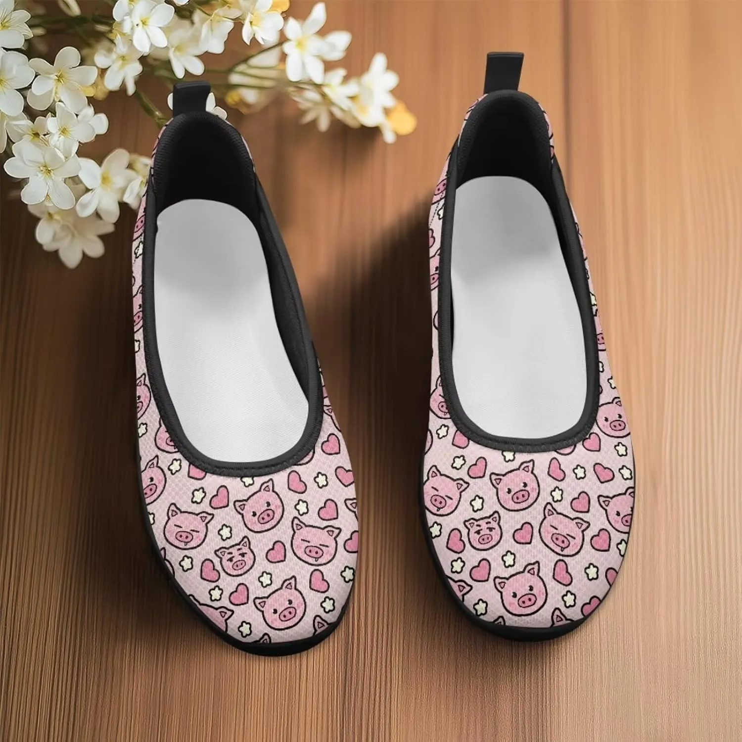 UNICEU Casual Slip On Shoes for Women Breathable Mesh Non-Slip Flats Lightweight Fashion Low Top Loafers for Walking