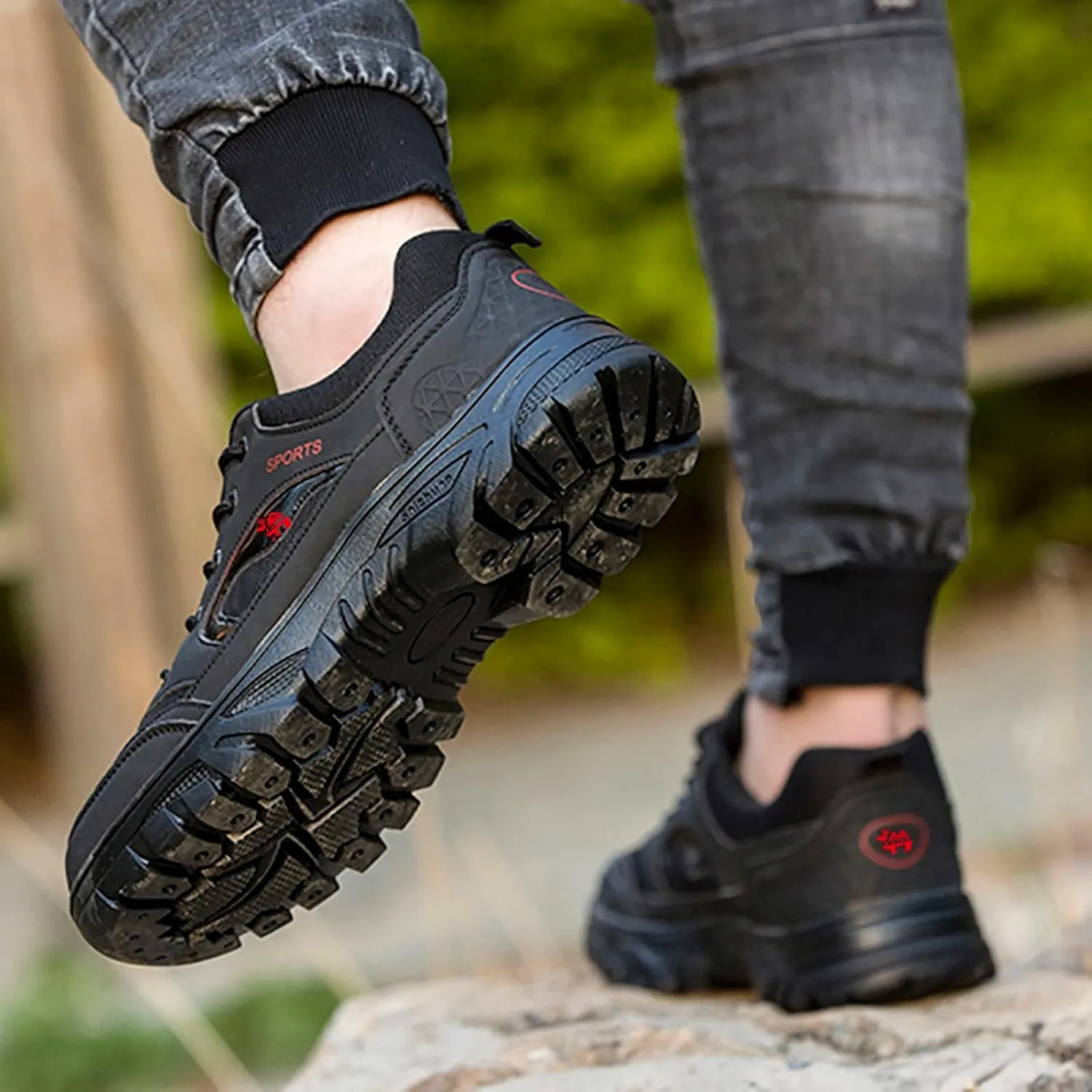 Walking Shoes for Men Fashion Casual Shoes Loafers Breathable Hiking Shoes Mens Shoes Leather