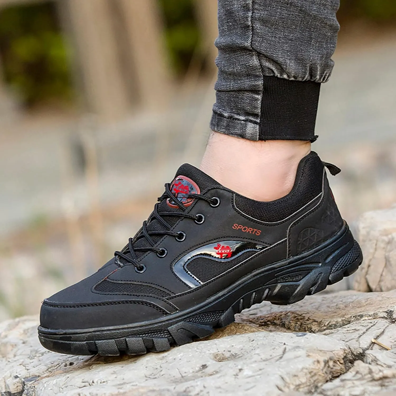 Walking Shoes for Men Fashion Casual Shoes Loafers Breathable Hiking Shoes Mens Shoes Leather