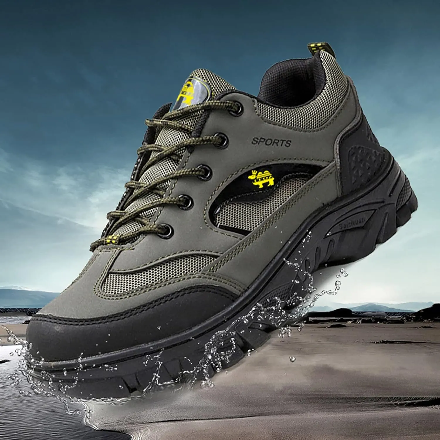 Walking Shoes for Men Fashion Casual Shoes Loafers Breathable Hiking Shoes Mens Shoes Leather