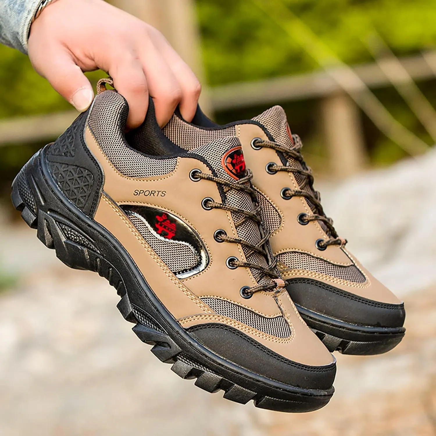 Walking Shoes for Men Fashion Casual Shoes Loafers Breathable Hiking Shoes Mens Shoes Leather