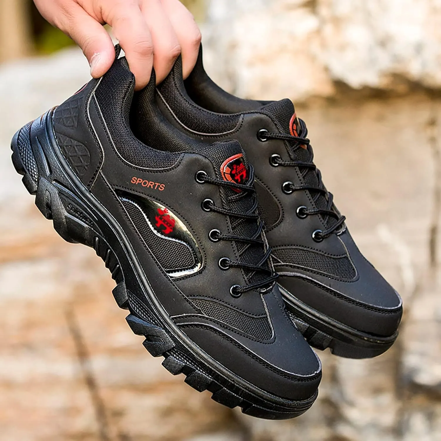Walking Shoes for Men Fashion Casual Shoes Loafers Breathable Hiking Shoes Mens Shoes Leather