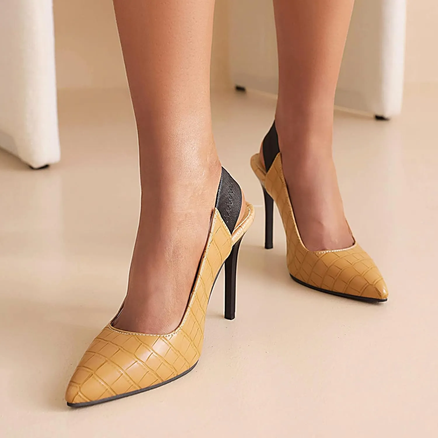 Women Stiletto High Heel Sandals Slip On Stiletto Pump Shoes Formal Occasions Wedding Party Comfort Smart Dress Shoes
