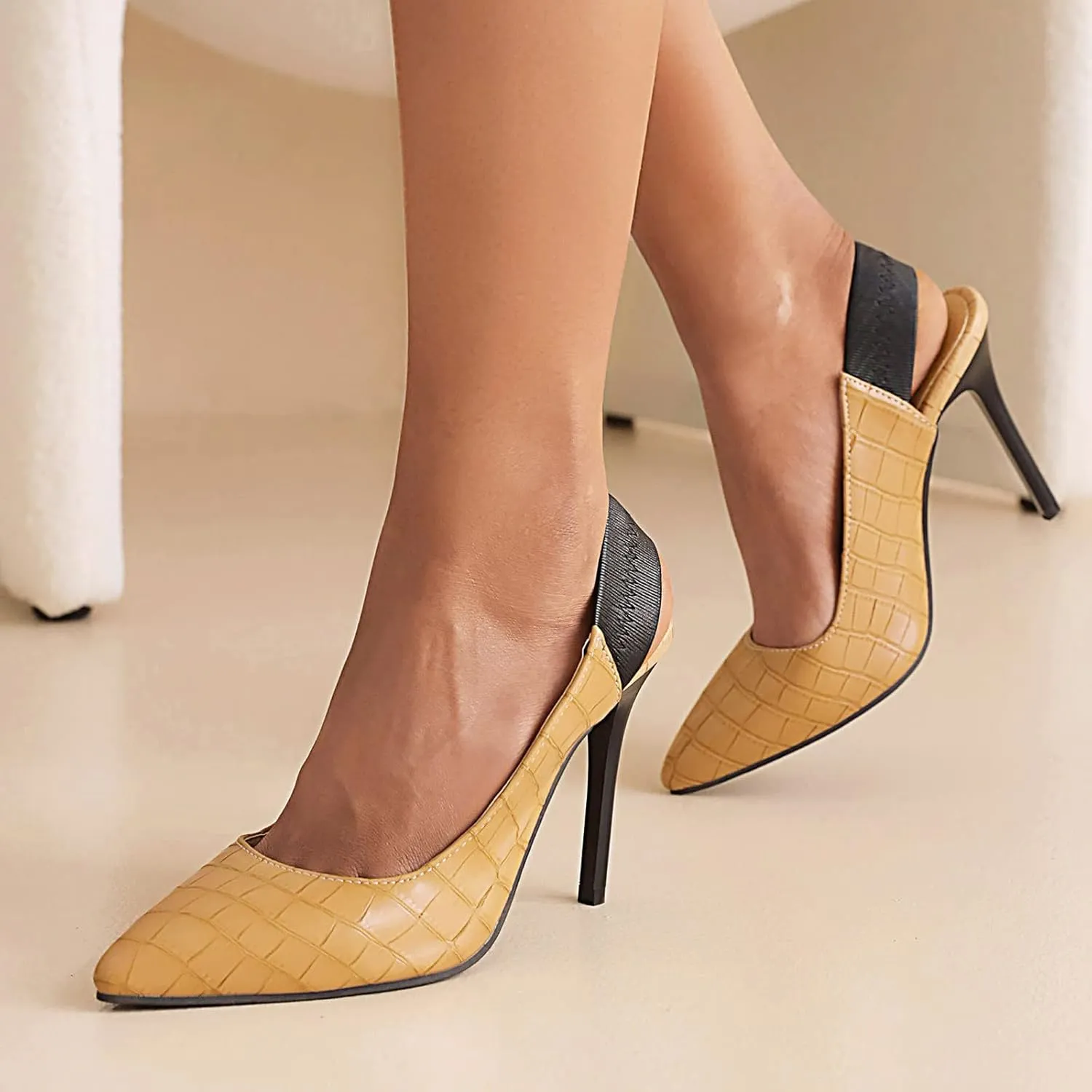 Women Stiletto High Heel Sandals Slip On Stiletto Pump Shoes Formal Occasions Wedding Party Comfort Smart Dress Shoes