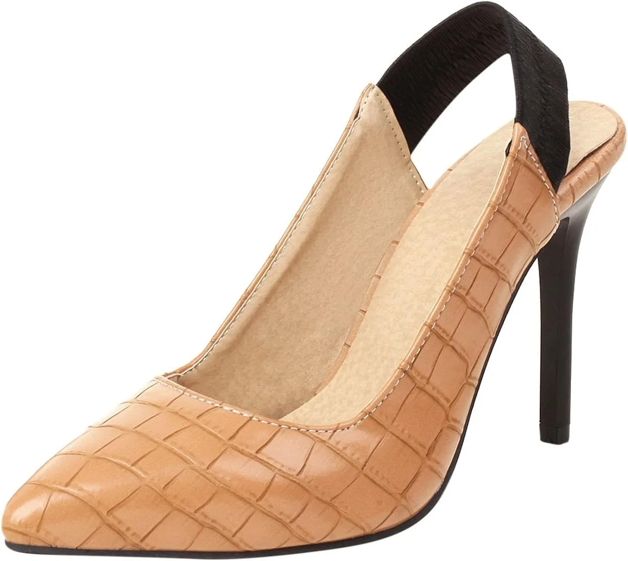 Women Stiletto High Heel Sandals Slip On Stiletto Pump Shoes Formal Occasions Wedding Party Comfort Smart Dress Shoes