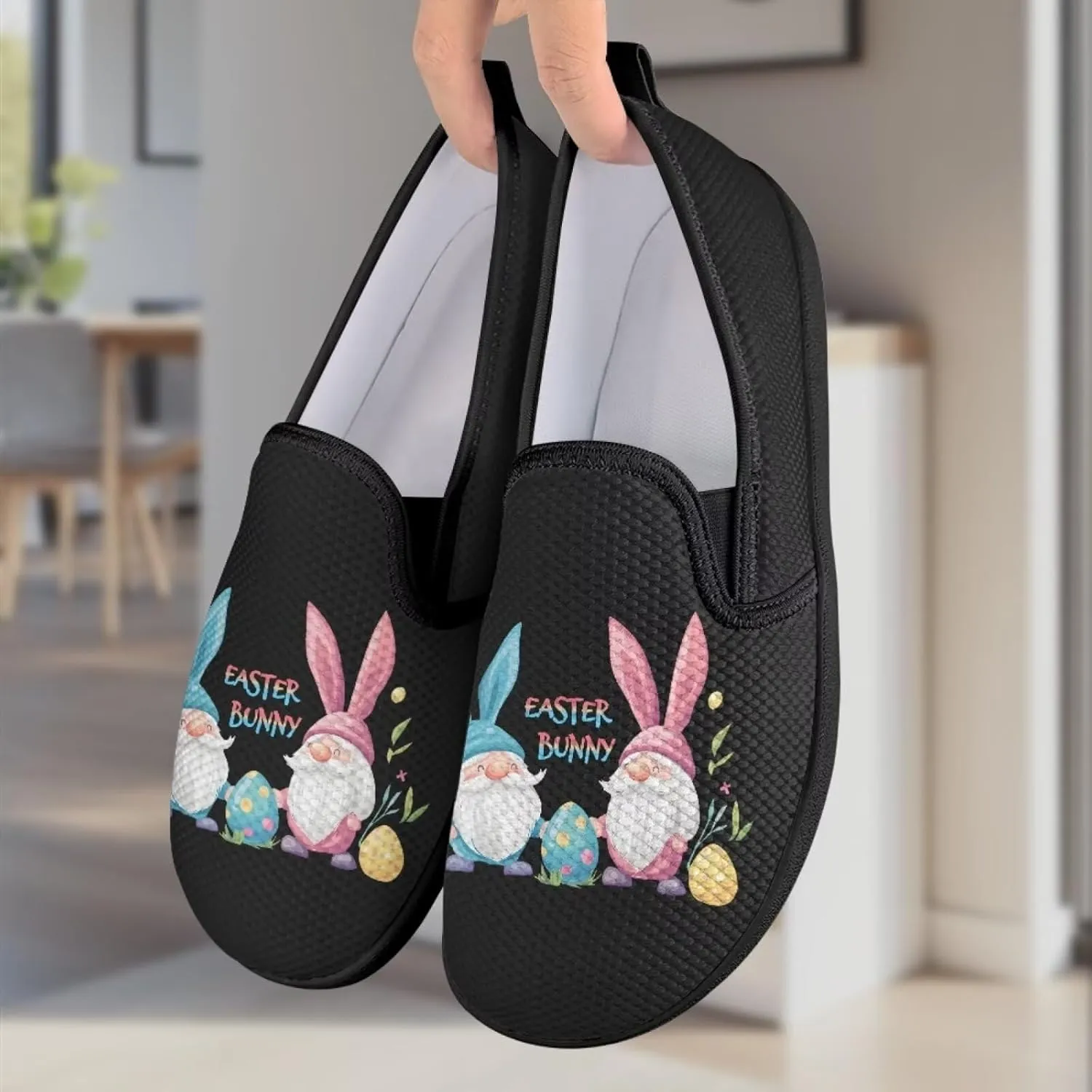 Womens Flats Shoes Breathable Mesh Slip On Sneakers Casual Lightweight Non-Slip Loafers for Walking Work