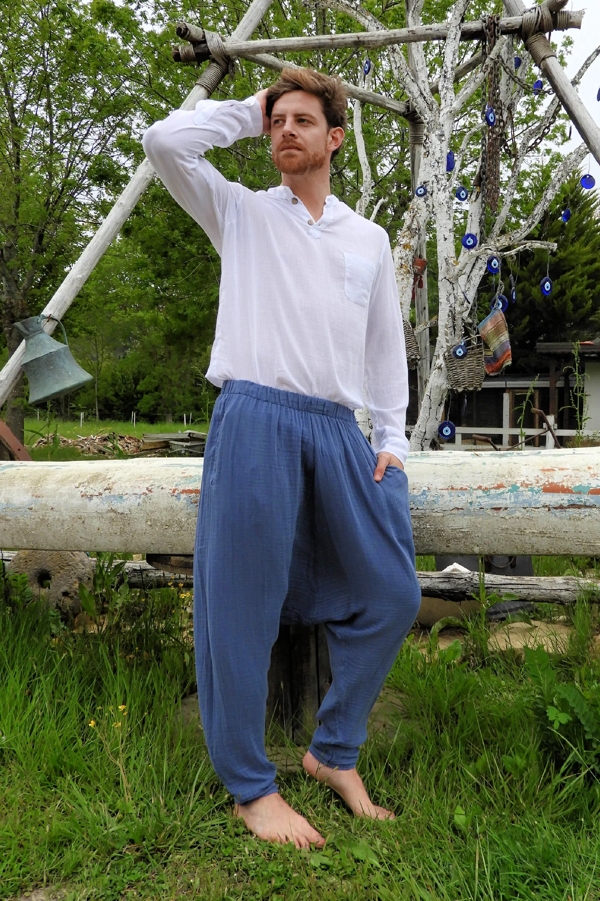 ZEUS Men's Linen Blend Shirt
